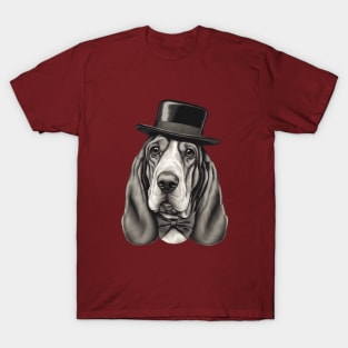 Basset Hound  in hat T-Shirt